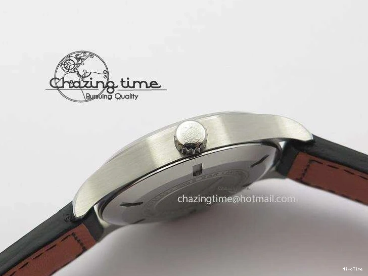 MIROTIME 0212 Mark XVIII IW327001 SS Mk Maker Best Edition Black Dial On Black Leather Strap A SunProtective 7299